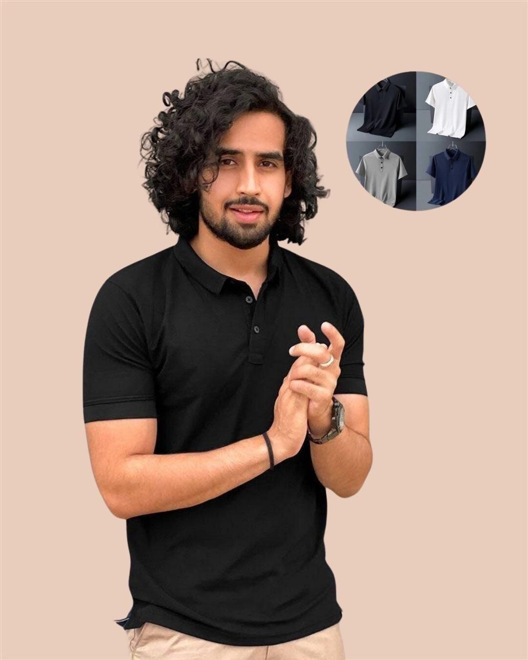 Half Sleeves Mens Polo T-Shirt Pack Of 4