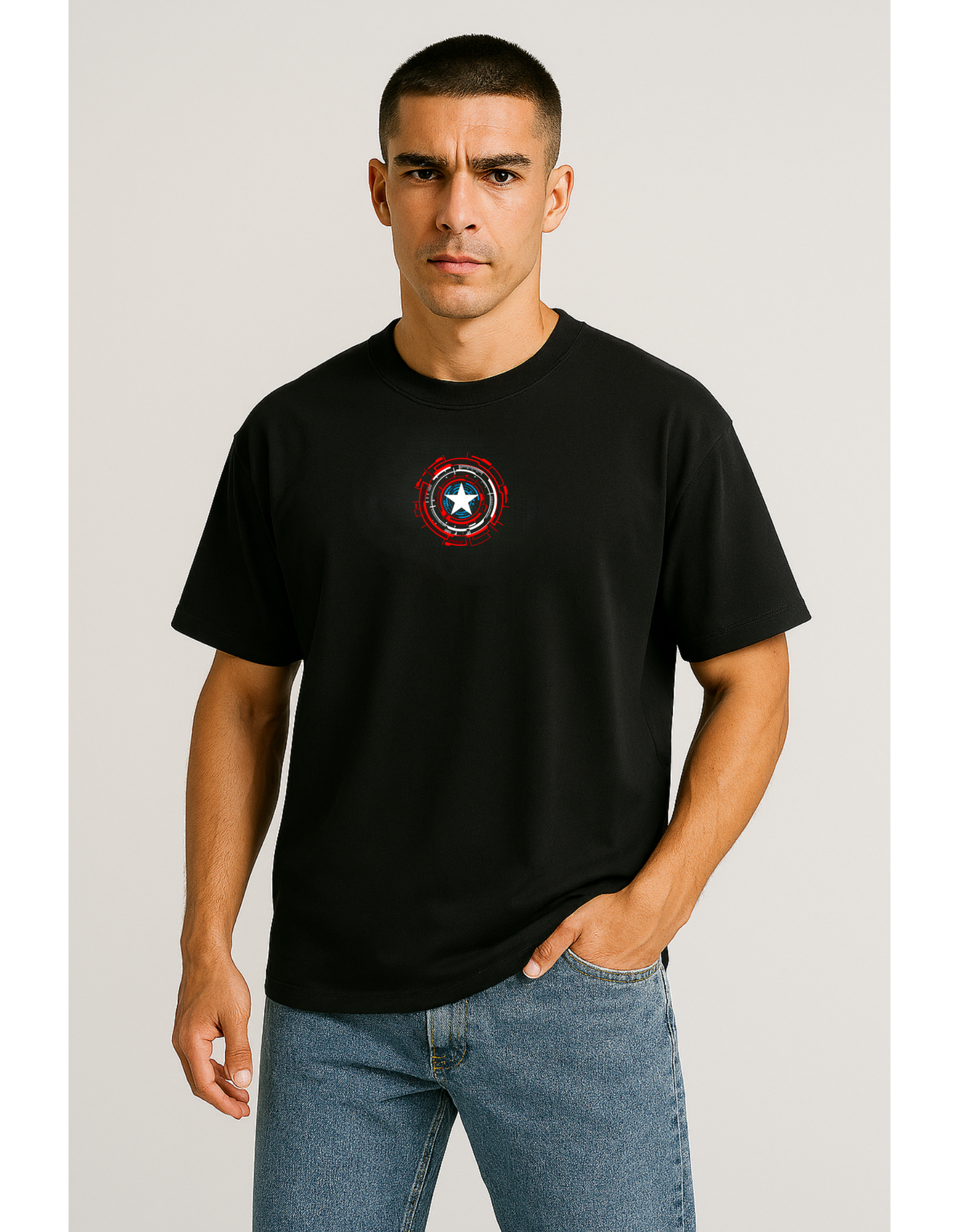 Oversized Black Graphic T-Shirt